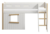 Nor Half-high bed, White/oak, 90x200