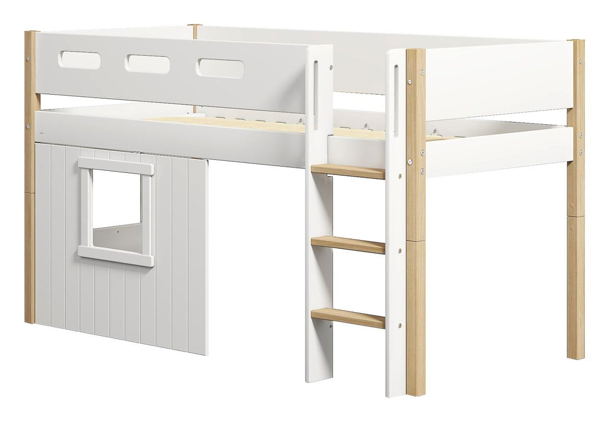 Nor Half-high bed with straight ladder, 90x200