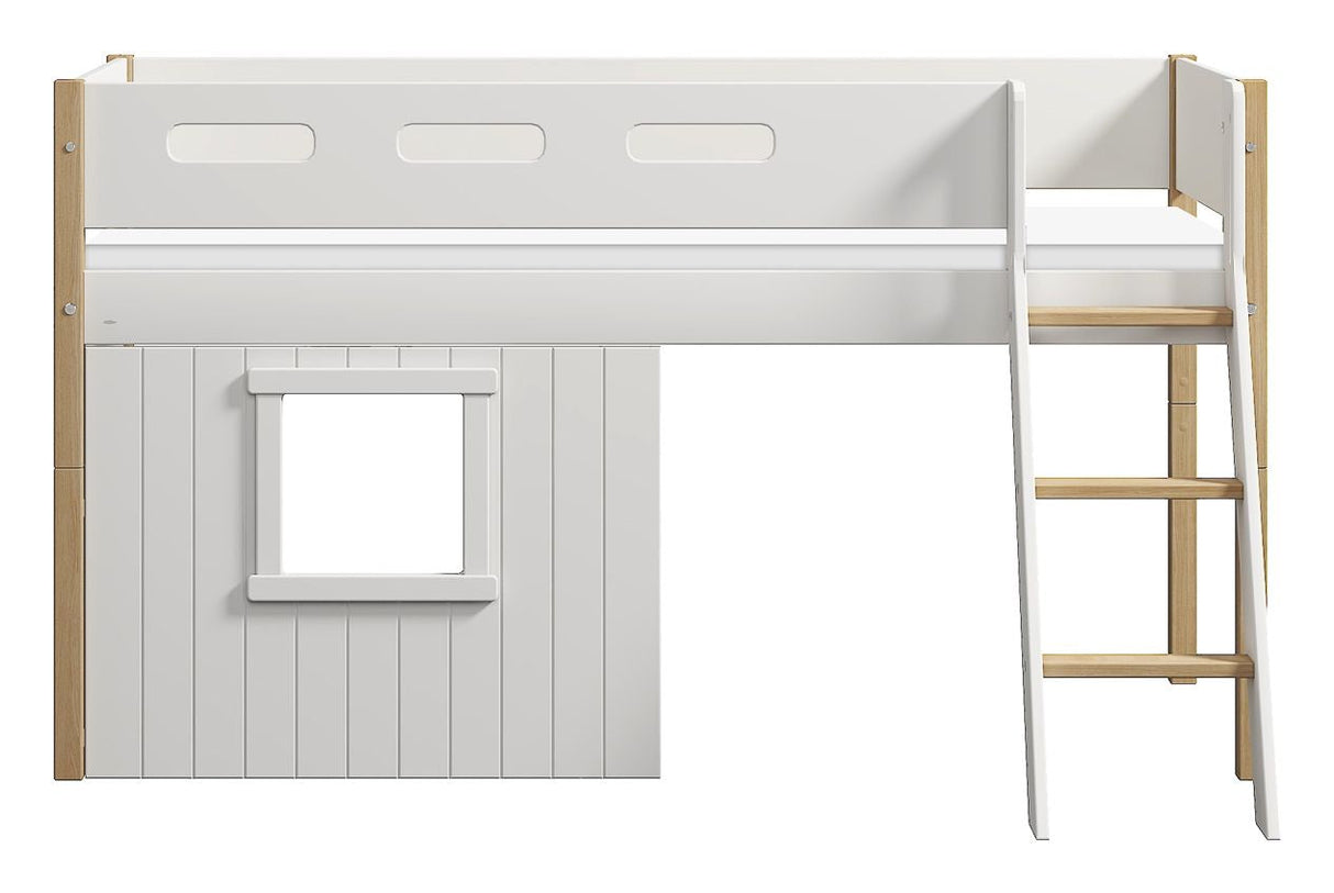 Nor Half-high bed with sloping ladder, 90x200