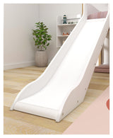 FLEXA Nor Half-high bed with slide white 90x200 m. oak legs, inclined ladder