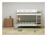 FLEXA Nor Bunk bed white, 90x200 m. oak