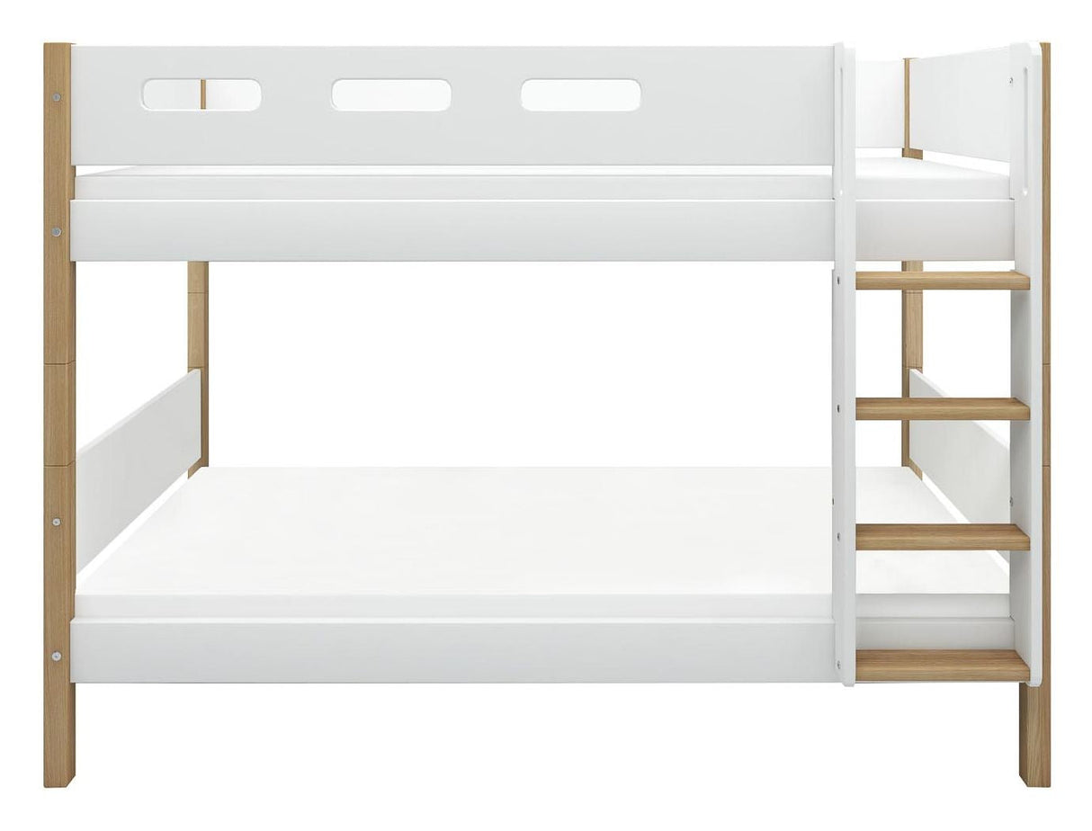 FLEXA Nor Bunk bed white, 90x200 m. oak