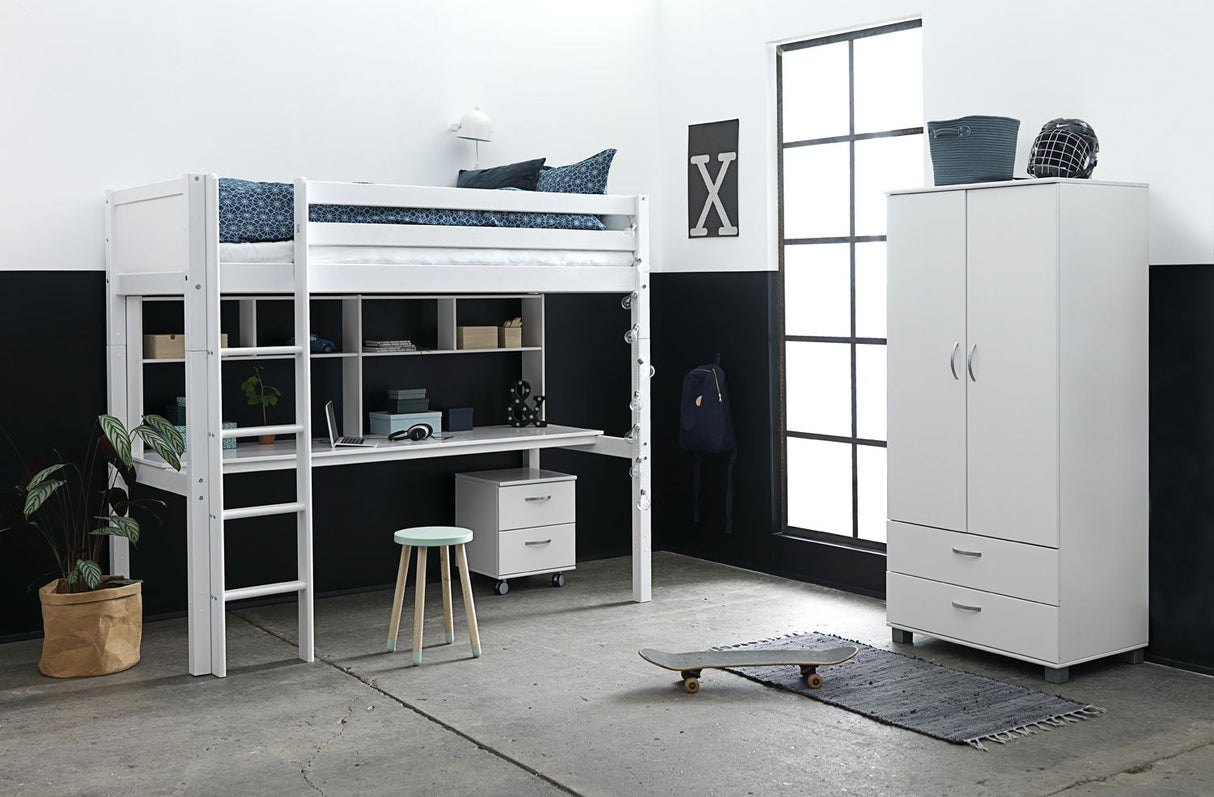 THUKA Nordic Wardrobe w/2 drawers and doors - White