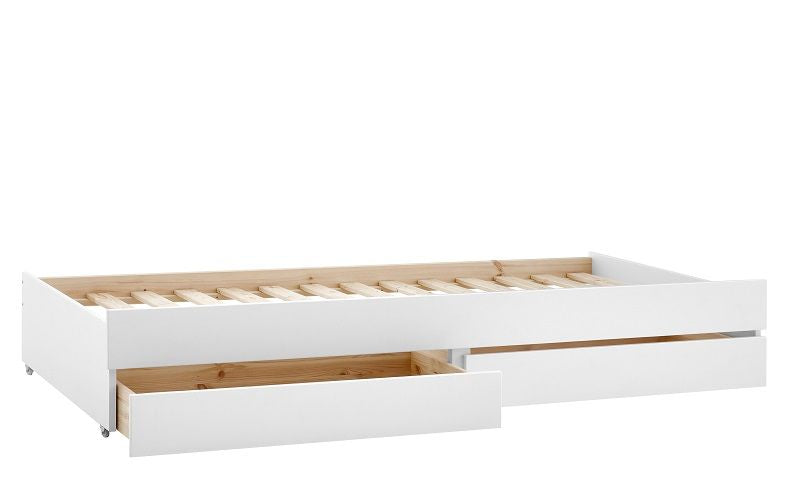 THUKA Nordic Roll-out bed w/2 drawers, White