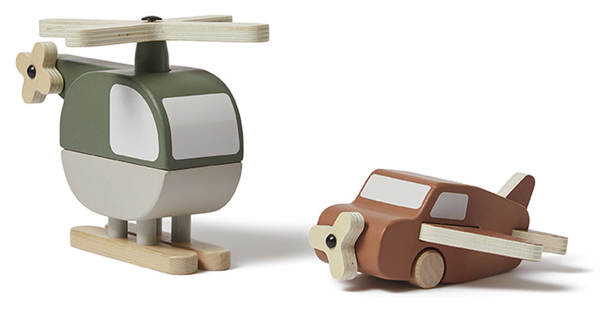 Play Helicopter and aircraft in wood, Multi-colored