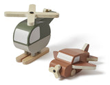 Play Helicopter and aircraft in wood, Multi-colored