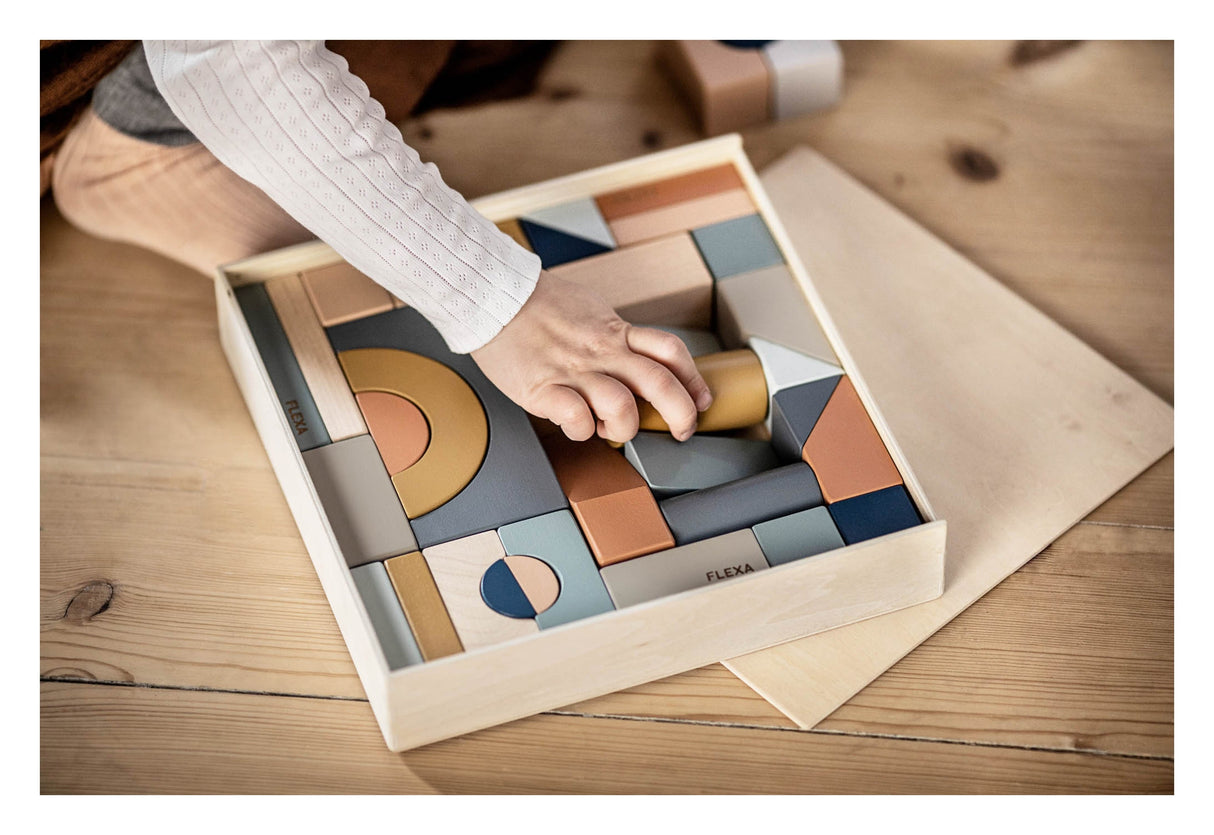 Play Wooden Bricks, Multi-colored