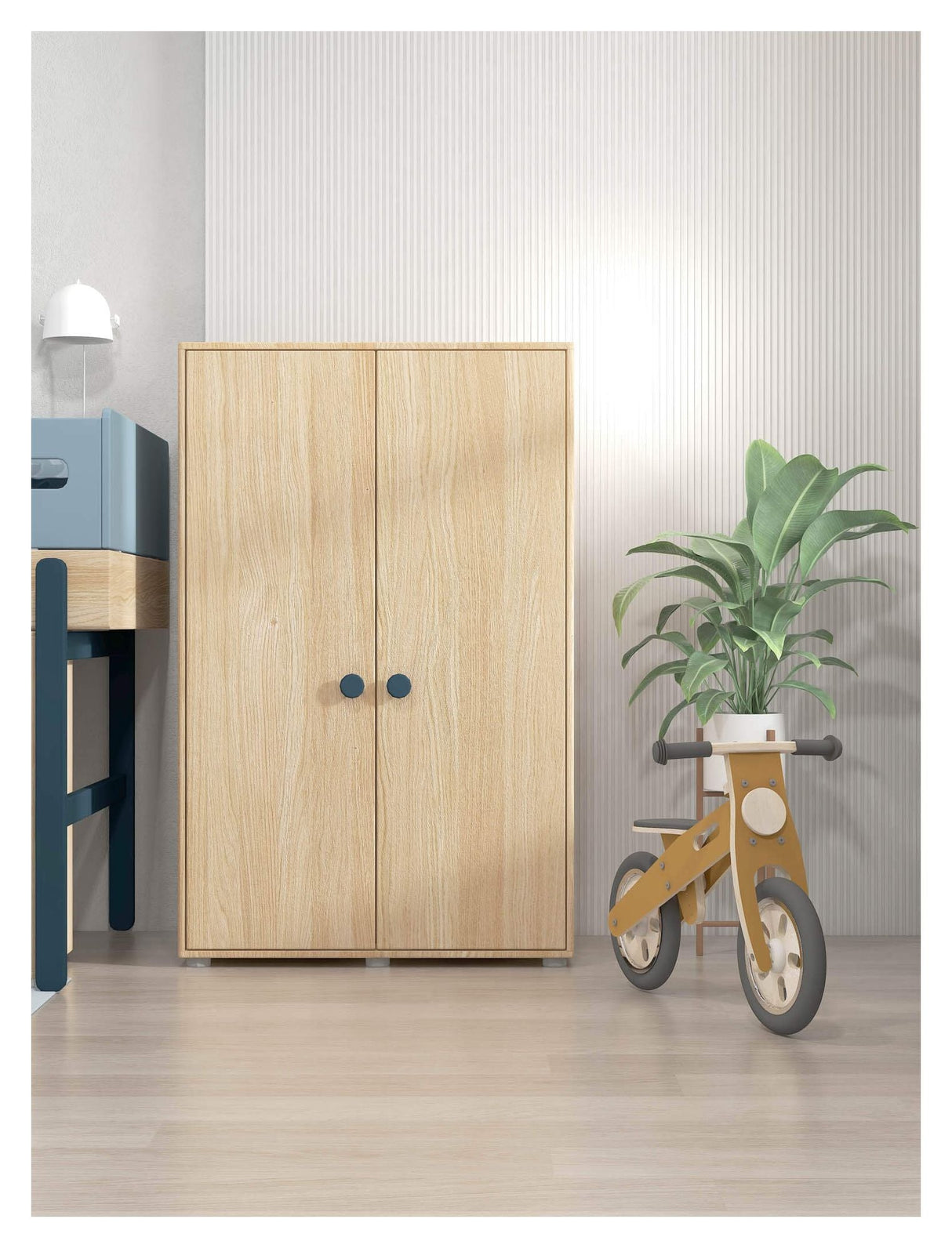 FLEXA Popsicle Wardrobe Blueberry, 138x88cm