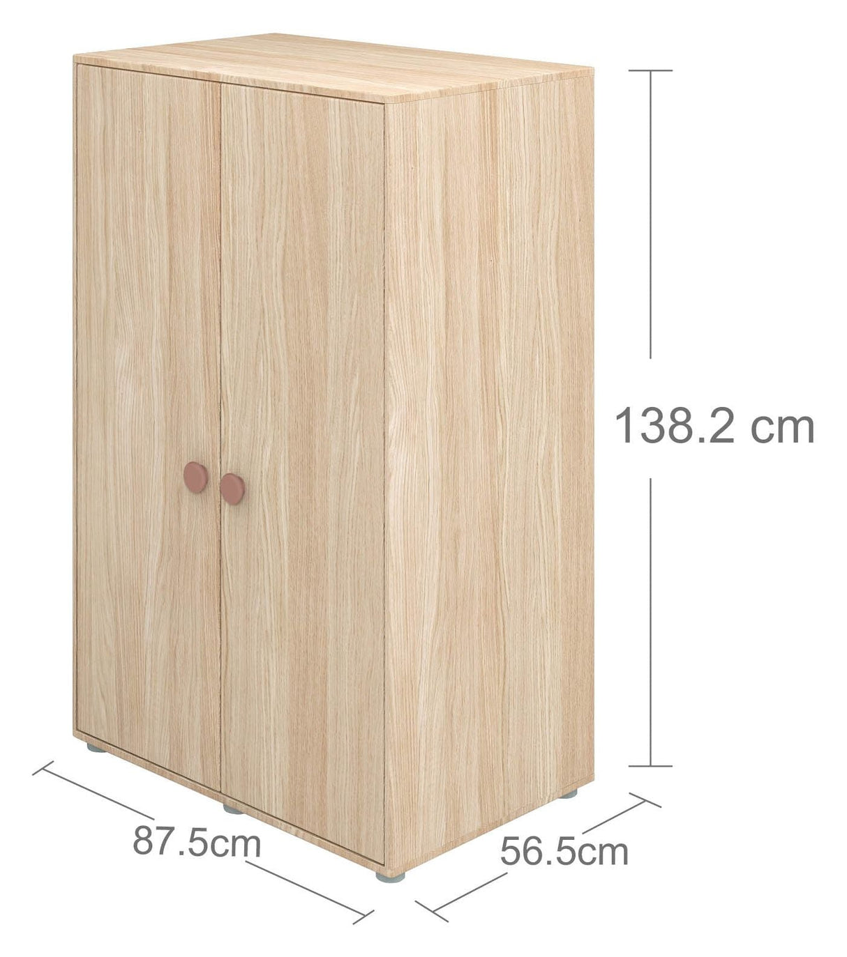 FLEXA Popsicle Wardrobe Cherry, 138x88cm