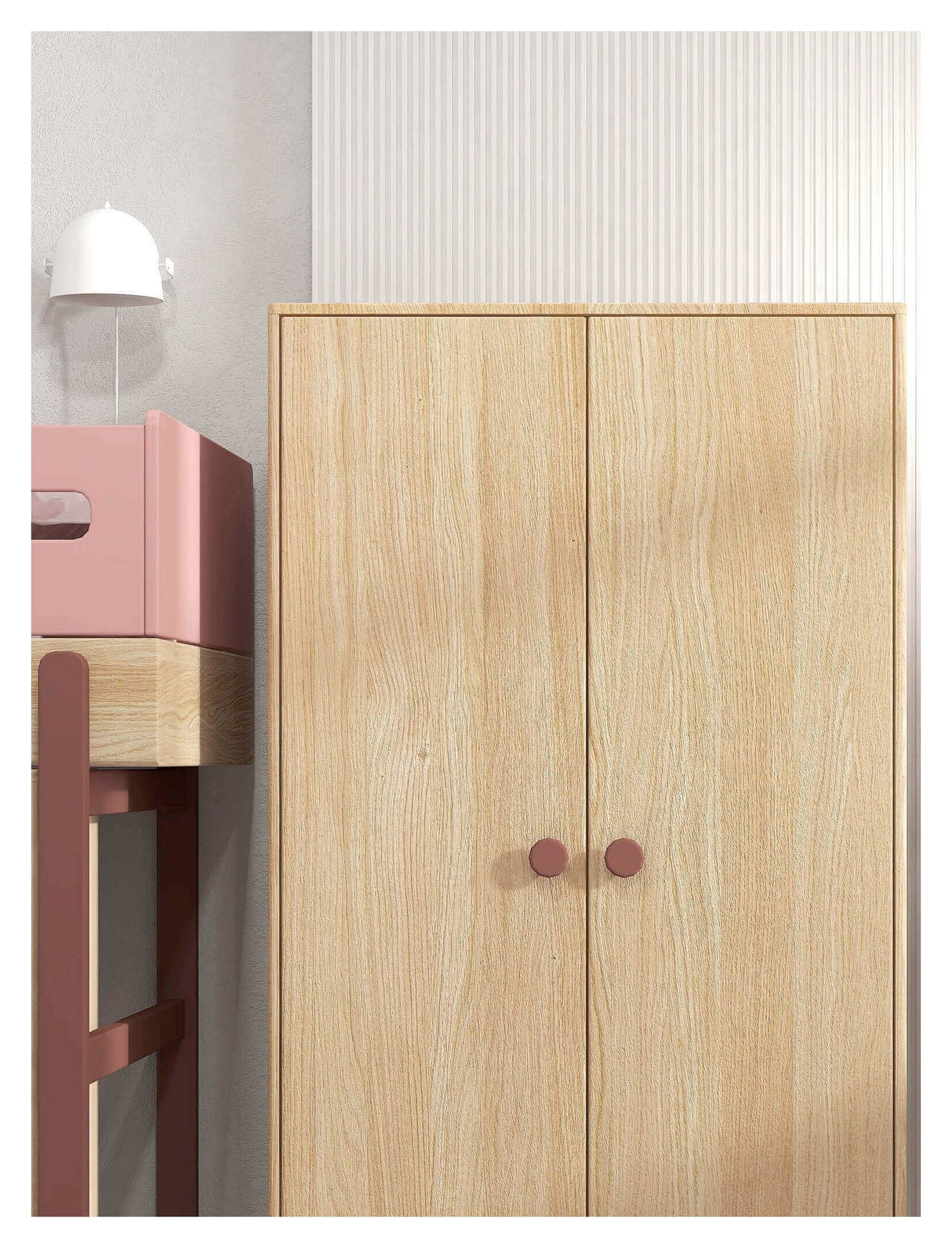 FLEXA Popsicle Wardrobe Cherry, 138x88cm