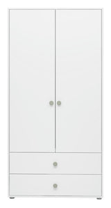 Roomie Wardrobe with 2 doors, Green/White