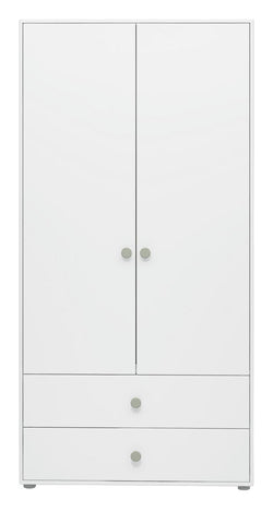 Roomie Wardrobe with 2 doors, Green/White