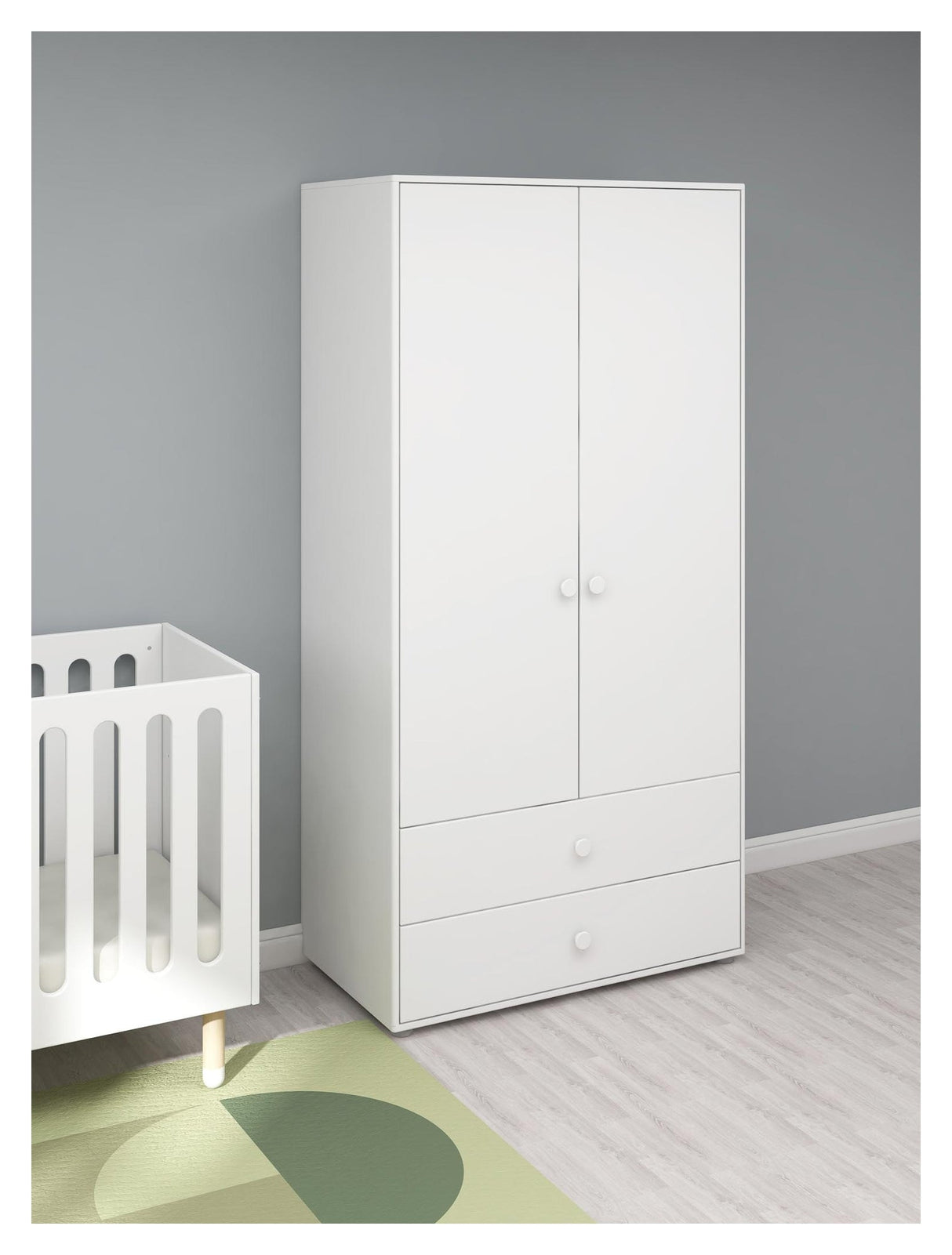 Roomie Wardrobe with 2 doors, White