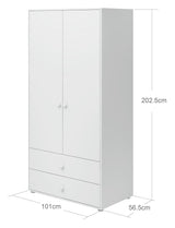 Roomie Wardrobe with 2 doors, White