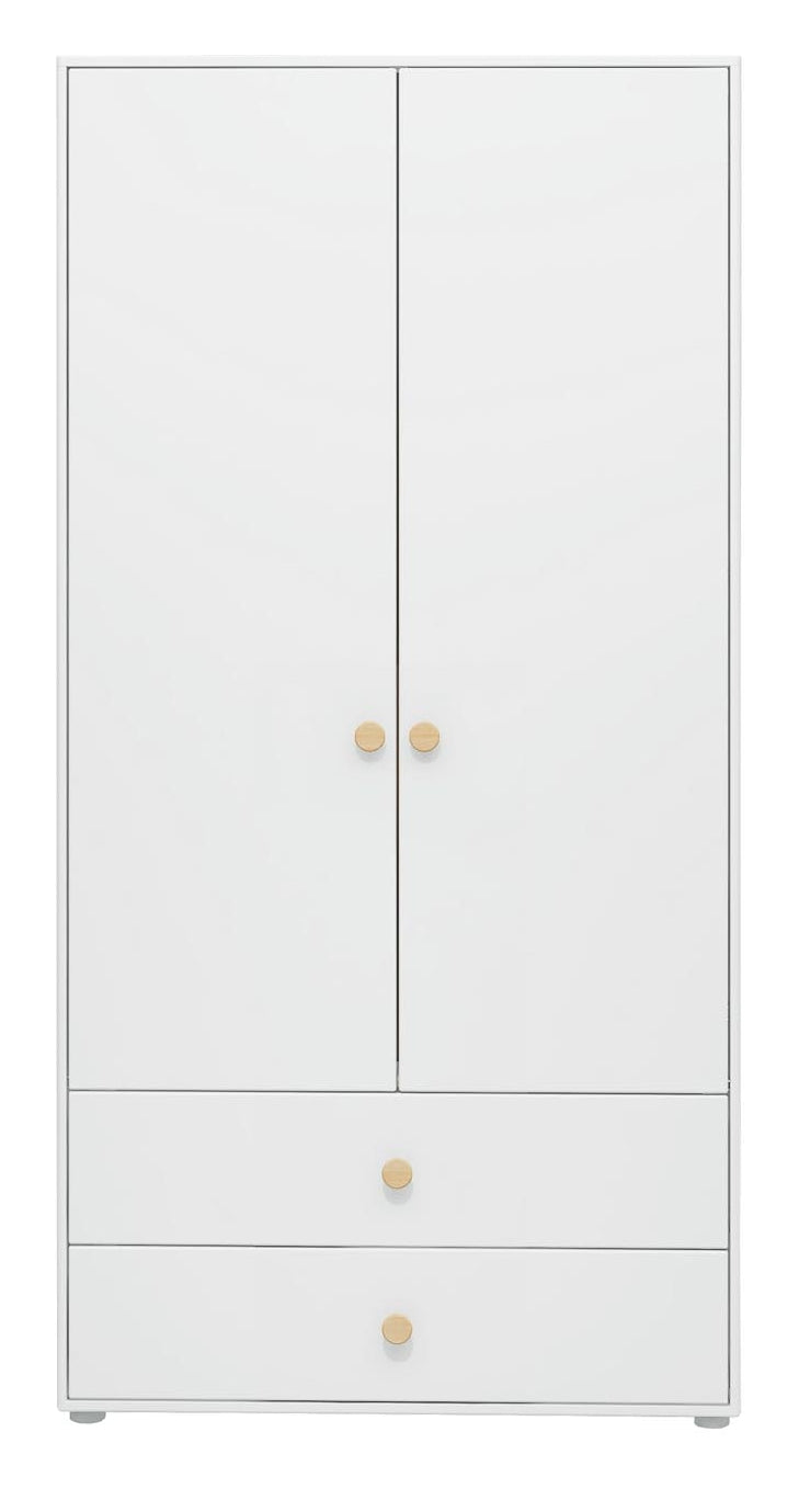 Roomie Wardrobe with 2 doors, White/Oak