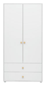 Roomie Wardrobe with 2 doors, White/Oak