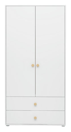 Roomie Wardrobe with 2 doors, White/Oak