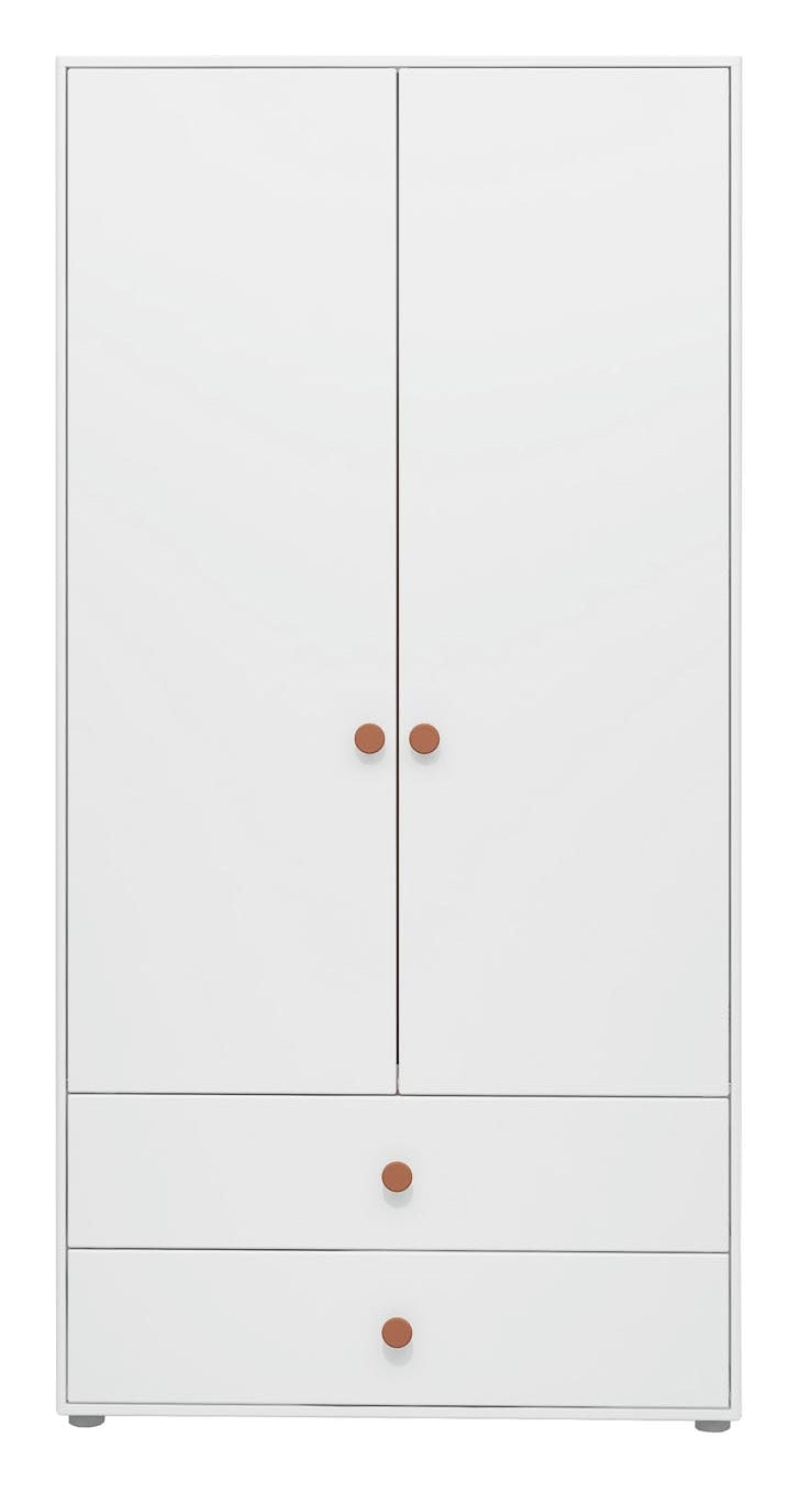 Roomie Wardrobe with 2 doors, Rosa/White