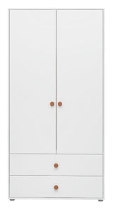 Roomie Wardrobe with 2 doors, Rosa/White