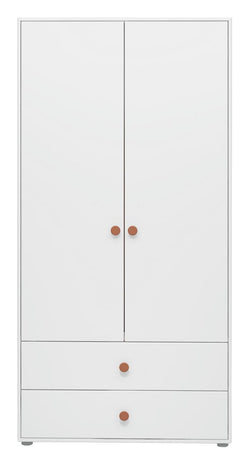 Roomie Wardrobe with 2 doors, Rosa/White