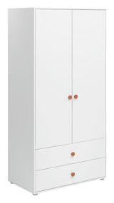 Roomie Wardrobe with 2 doors, Rosa/White