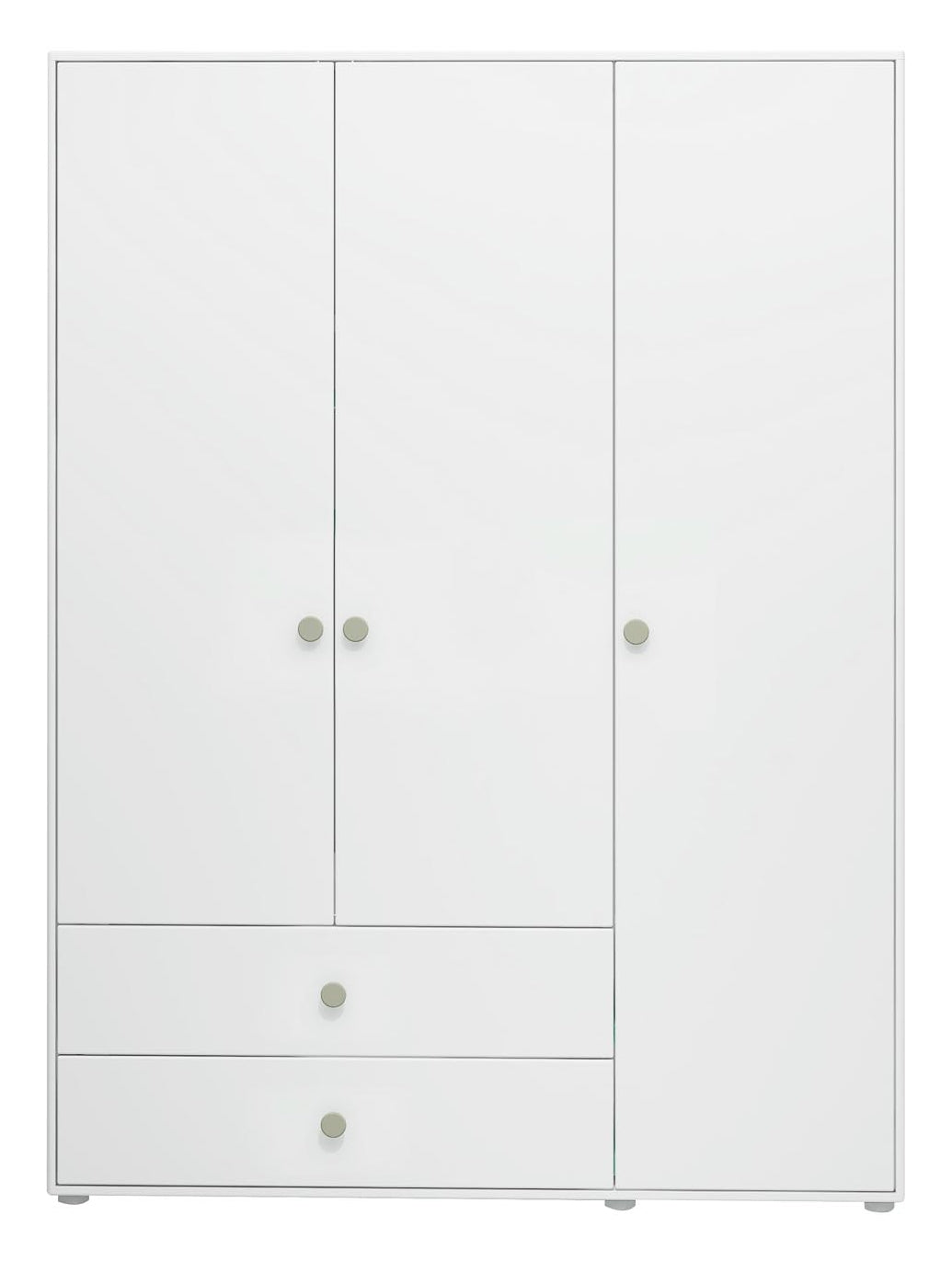 Roomie Wardrobe with 3 doors, Green/White