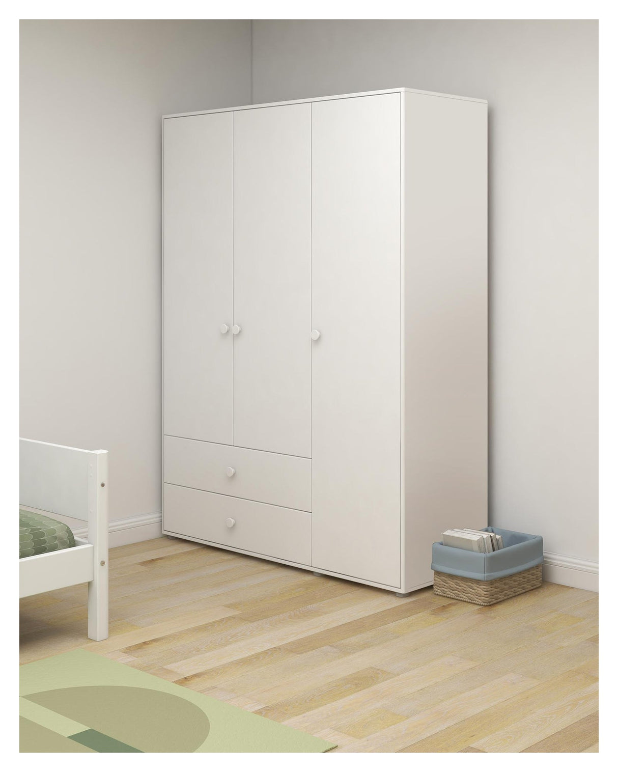 Roomie Wardrobe with 3 doors, White