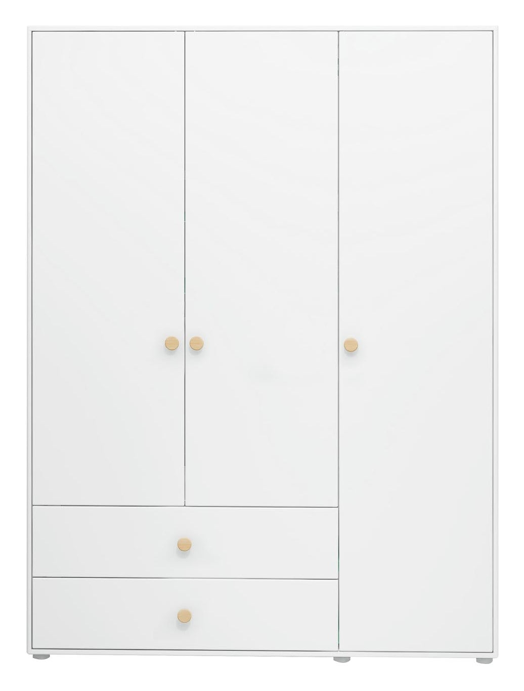 Roomie Wardrobe with 3 doors, White/Oak