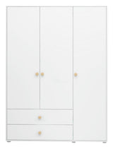 Roomie Wardrobe with 3 doors, White/Oak