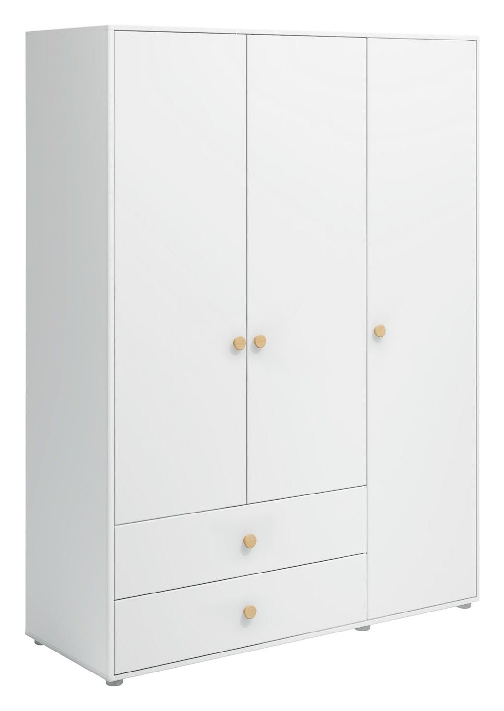 Roomie Wardrobe with 3 doors, White/Oak