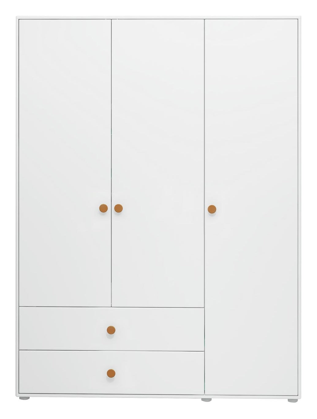 Roomie Wardrobe with 3 doors, White/Yellow