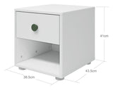 Roomie Chest w. 1 drawer, White/Green