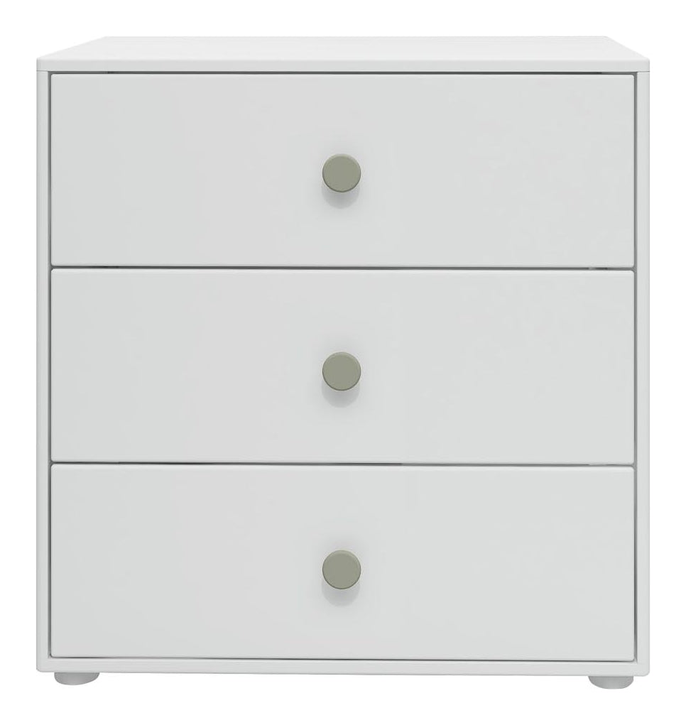 Roomie Chest w. 3 drawers, Green/White