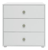 Roomie Chest w. 3 drawers, Green/White