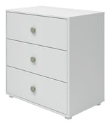 Roomie Chest w. 3 drawers, Green/White