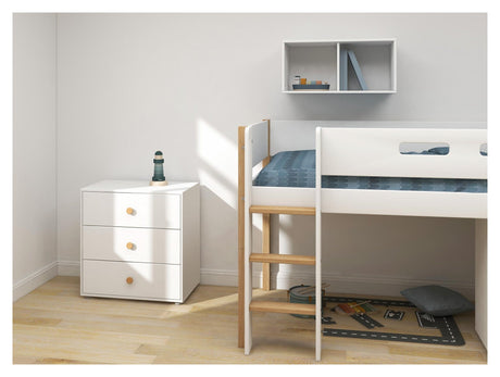 Roomie Chest w. 3 drawers, White/Oak