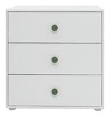 Roomie Chest w. 3 drawers, White/Green