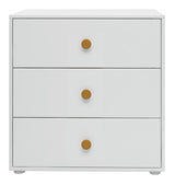 Roomie Chest w. 3 drawers, White/Yellow