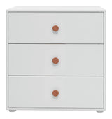 Roomie Chest w. 3 drawers, Pink/White