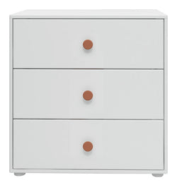 Roomie Chest w. 3 drawers, Pink/White