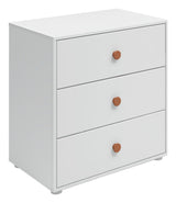 Roomie Chest w. 3 drawers, Pink/White