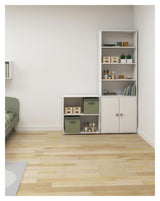 Roomie Maxi shelf with 2 doors, Green/White