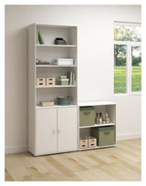 Roomie Maxi shelf with 2 doors, White