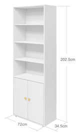 Roomie Maxi shelf with 2 doors, White/Oak