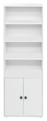 Roomie Maxi shelf with 2 doors, White/Green