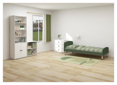 Roomie Maxi shelf with 2 doors, White/Green