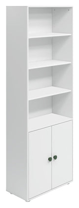 Roomie Maxi shelf with 2 doors, White/Green