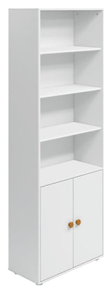 Roomie Maxi shelf with 2 doors, White/Yellow