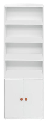 Roomie Maxi shelf with 2 doors, Rosa/White