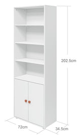 Roomie Maxi shelf with 2 doors, Rosa/White